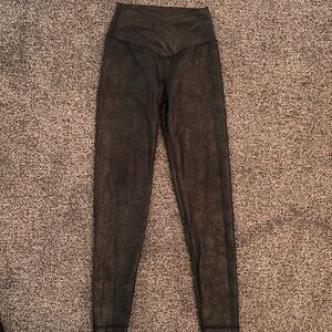 Offline by aerie leggings in faux leather black